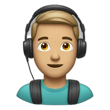 MAN WITH HEADPHONE sticker