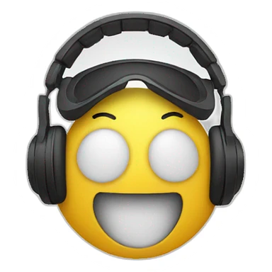 Smiley listening to music sticker