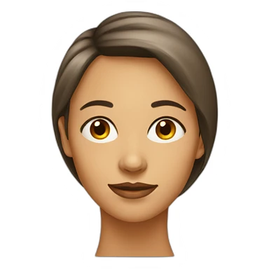 full-face female profile with a hump in the nose sticker