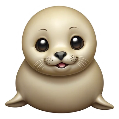 Cinematic Comical Baby Seal Portrait Emoji, Head tilted dramatically with an exaggeratedly surprised expression, featuring a round, plump body with wide, comically expressive eyes and a quirky, puckered face, Simplified yet hilariously expressive features, highly detailed, glowing with a slightly sassy polar glow, high shine, dramatic yet playful, stylized with an air of cheeky arctic mischief, soft glowing outline, capturing the essence of a meme-worthy baby seal that looks ready to give a playful side-eye into viral fame! sticker