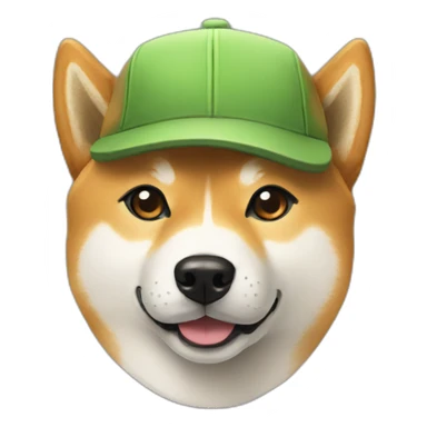 shiba inu with cap sticker