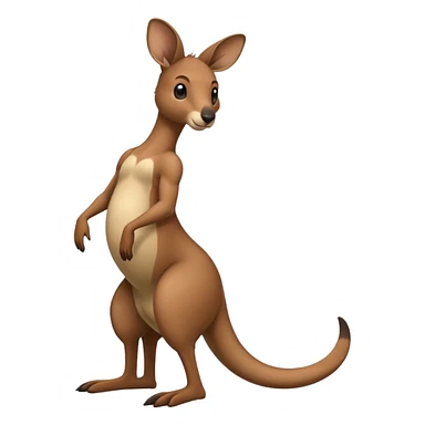 Kangaroo balancing on its tail sticker