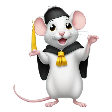 Mouse graduating  sticker