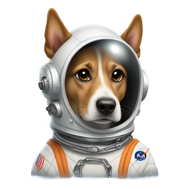 Dog in spacesuit sticker