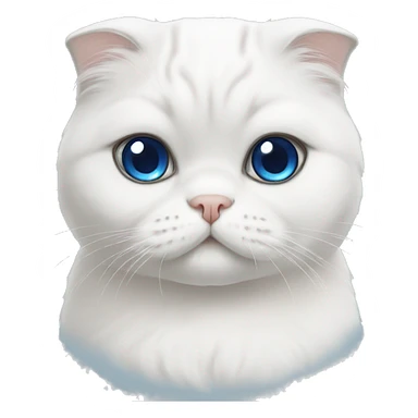 white scottish fold with blue eyes  sticker