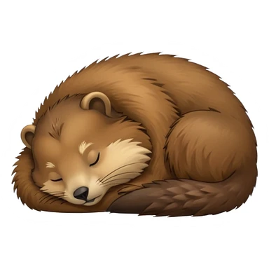 Charmante petite marmotte qui dort sticker