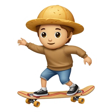 Tortilla riding a skateboard  sticker