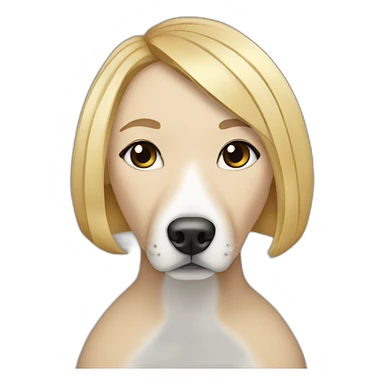 Blond lady with shoulder length bob haircut and a black and white Pitbull sticker