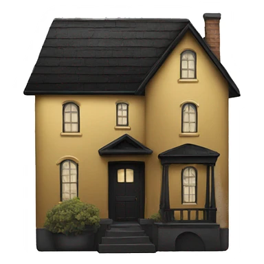 Black and gold house sticker