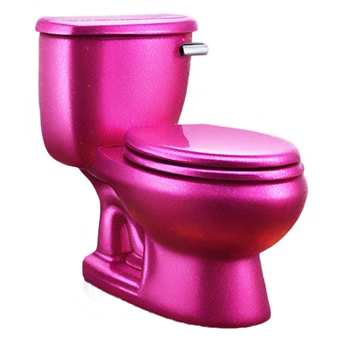 Glitter hot pink toilet  sticker