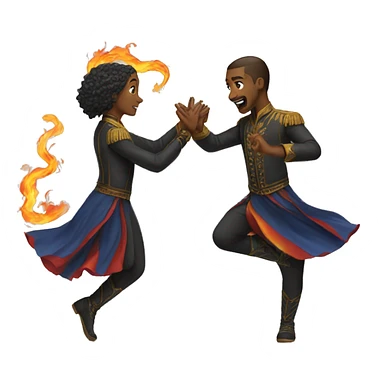 A dance if fire and ice sticker