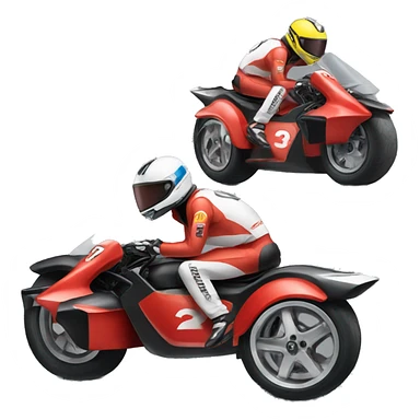 3wheeled racing machine sticker