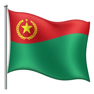 Una bandera roja y verde abajo sticker