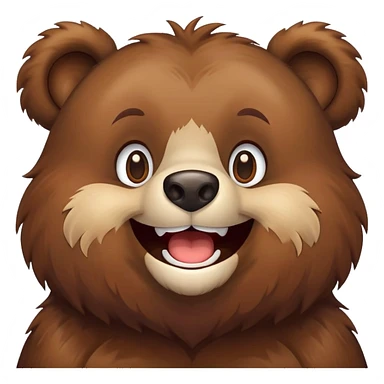 Happy bear with a big smile sticker