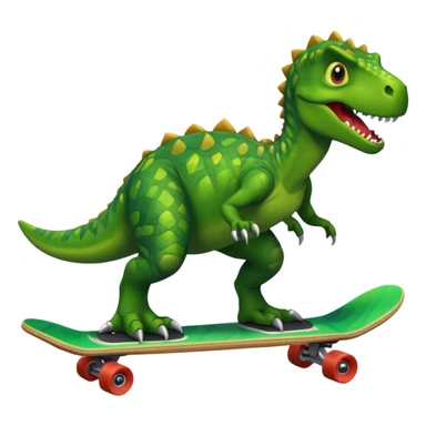 Dinosaur on a skateboard sticker