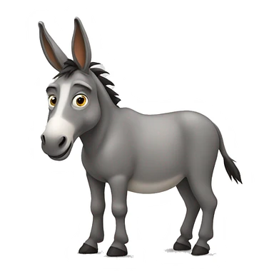 sitting donkey sticker