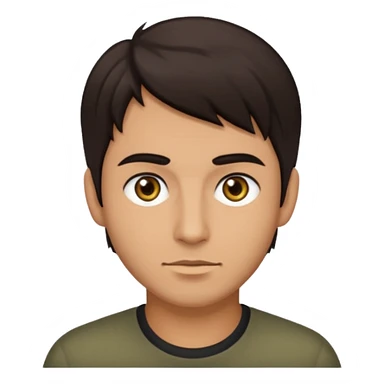 Hombre, pelo moreno, ojos negros y piel aceitunada sticker