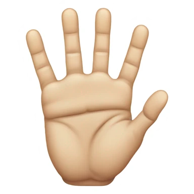 6 finger hand sticker