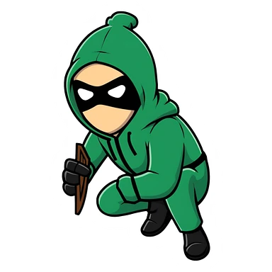 burglar character sticker