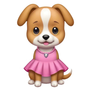 dog wearing a dress sticker
