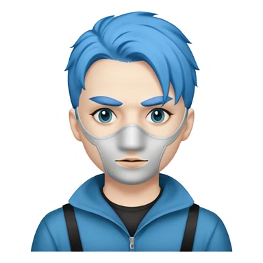 blue haired criminal sticker