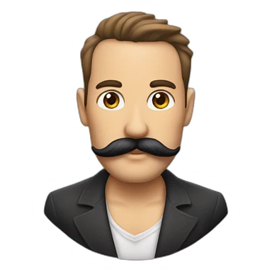 tatuador con boina y bigote  sticker