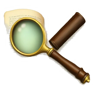 vintage open book with magnifying glass sticker