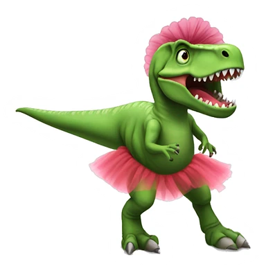 t rex wearing tutu on sketboard  sticker