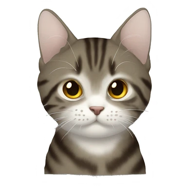 Кот полосатый с голубыми глазами  sticker