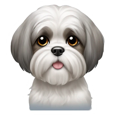 Shih tzu with gray ears long legged  sticker