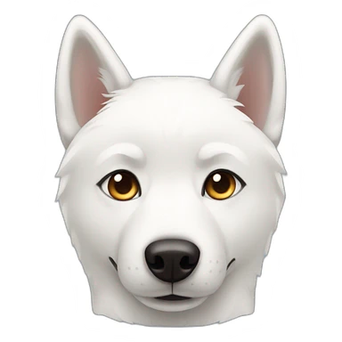 White husky pointy ears sticker