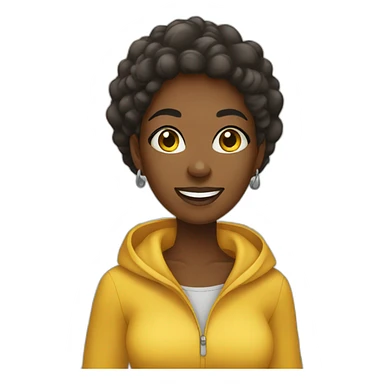 african lady shopping sticker