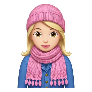 Pink scarf sticker