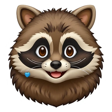 emoji raccoon sticker