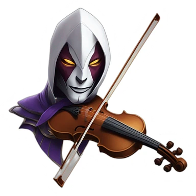 jhin of league of legend with violin sticker