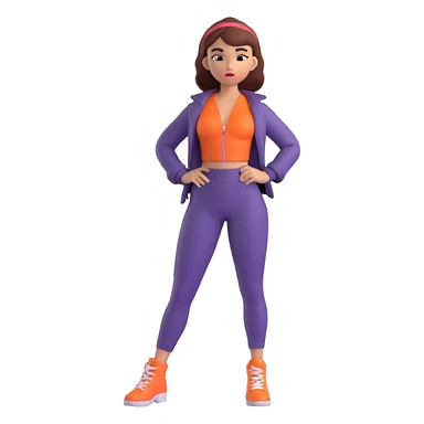 sassy girl in a baddie pose, confident expression, stylish outfit, bold attitude sticker