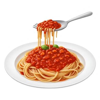 plate of spaghetti with tomato sauce sticker