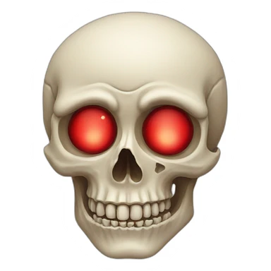 skull with red eyes sticker