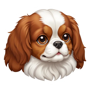 Cavalier King Charles spaniel brown and white sticker