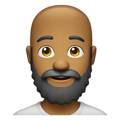 Bearded smiley face  sticker