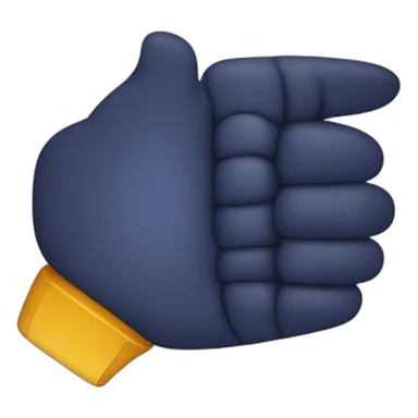 Thumbs up emoji but the thumb is horizontally bent in a 90 degree angle in the middle sticker