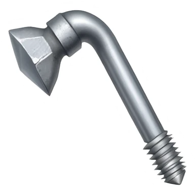 small fat metal nail with a bent shaft sticker