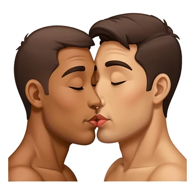 Two men kissing sticker