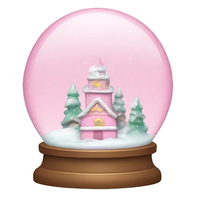 Pastel pink snow globe sticker