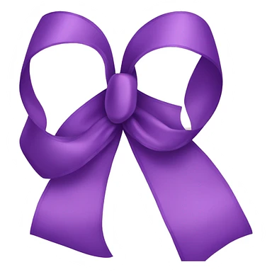 Purple ribbon bow wrote 7 in mid sticker