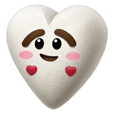 Onigiri in the shape of a heart sticker