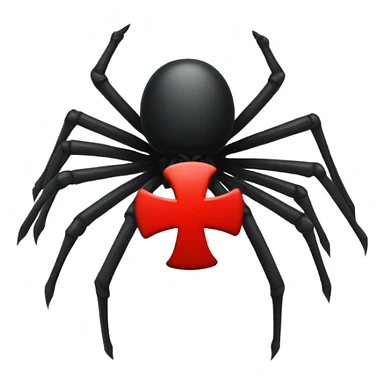gothic spider with red cross sticker
