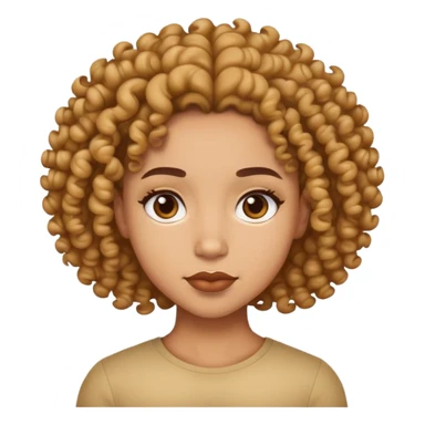 Lightskin with curls  sticker