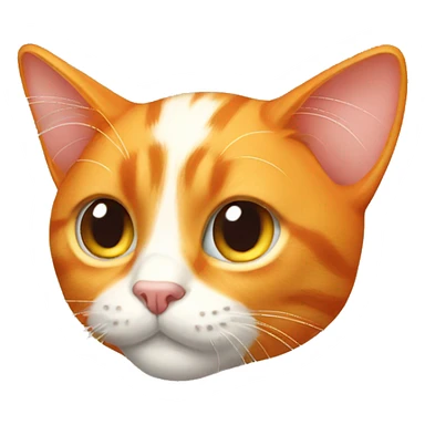 Orange cat with a bow sticker