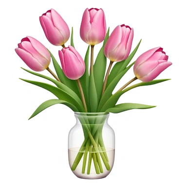 Pink tulips with a note saying for my boy sticker